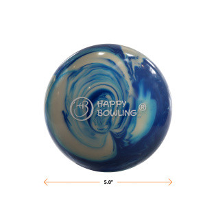 HAPPY BOWLING DUCKPIN BALL 5.0" BLUE/WHITE