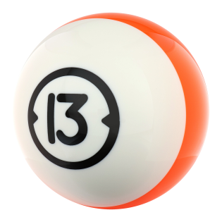 BILLIARD HOUSEBALL 13 LBS DRILLED