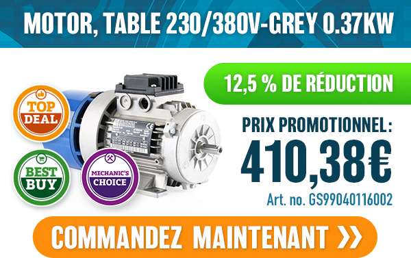 MOTOR, TABLE 230/380V-GREY 0.37KW